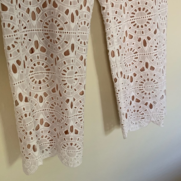 Anthropologie White Patterned Pants - Picture 3 of 5